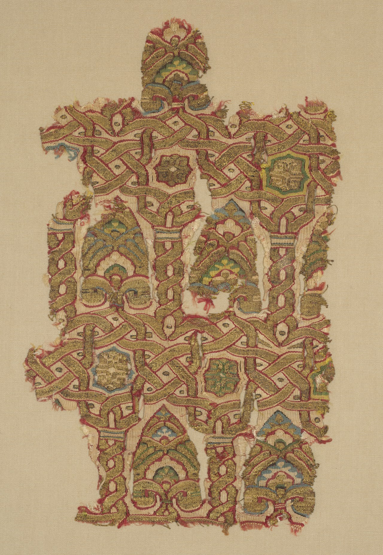 Islamic geometric textile fragment