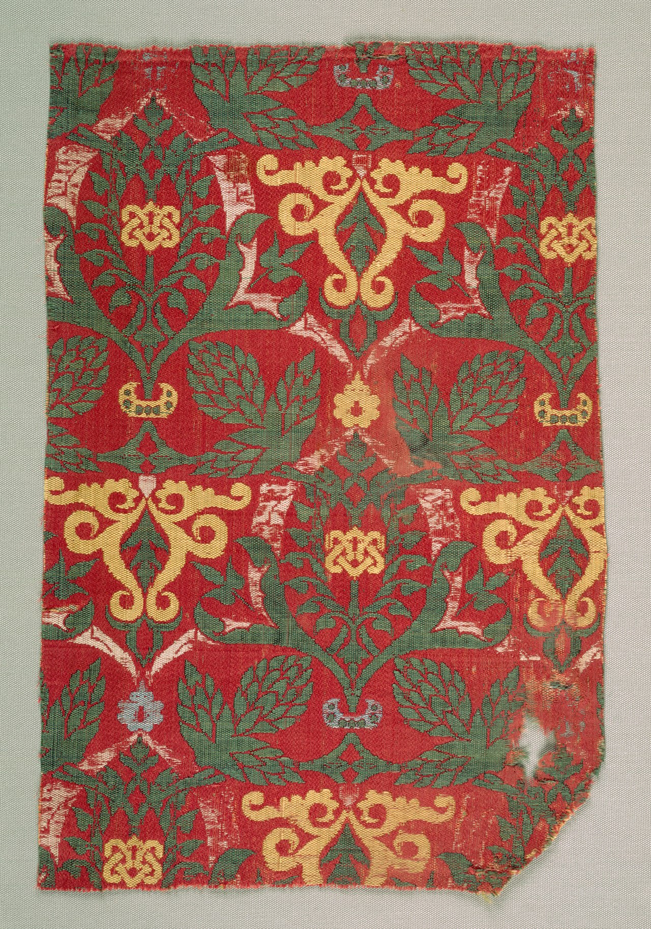 Red woven textile pattern